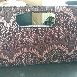 Black Lace Clutch